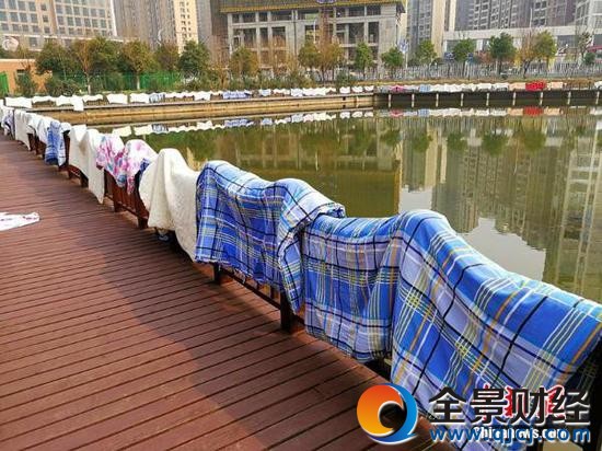 開學(xué)季大學(xué)生集體曬被子